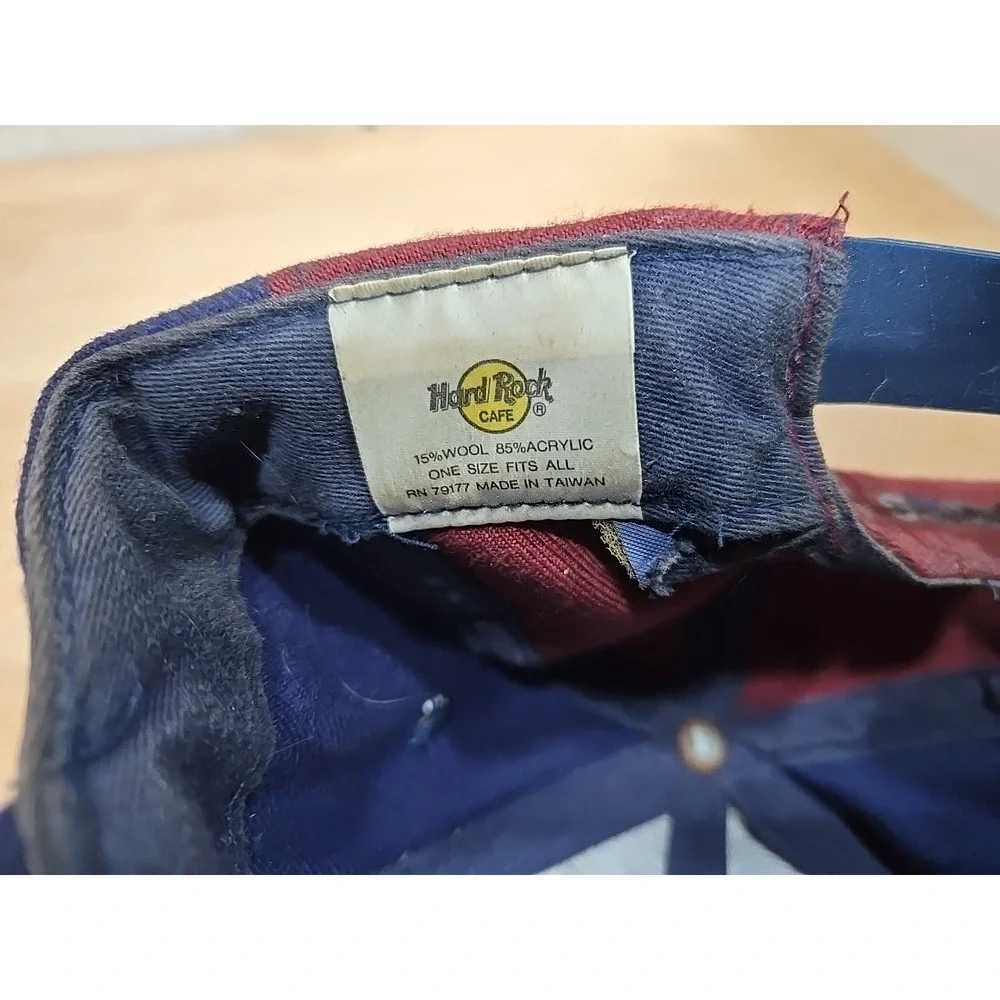Vintage Hard Rock‎ Cafe London SnapBack Cap Hat Colorblock Faded Distressed 90s